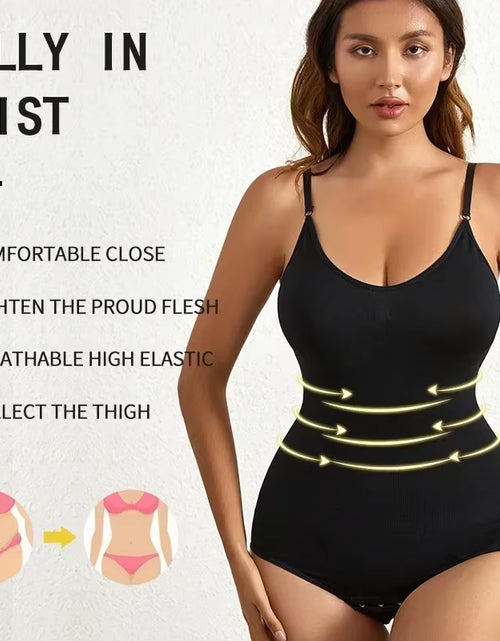 Load image into Gallery viewer, 1 Piece Solid Seamless Shaping Shapewear Bodysuit, Tummy Control Butt Lifting Slimmer Body Shaper, Women&#39;S Underwear &amp; Shapewear
