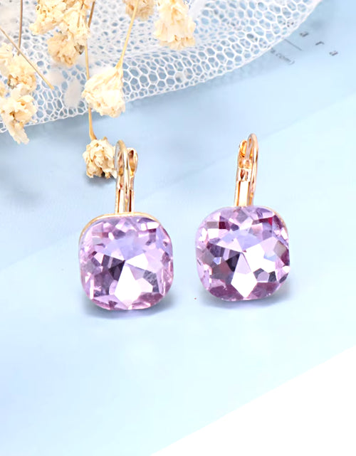 Load image into Gallery viewer, Square Shiny Pendant Earrings Multicolor Wild Earrings Elegant Simple Wedding Earrings Women Girls Jewelry
