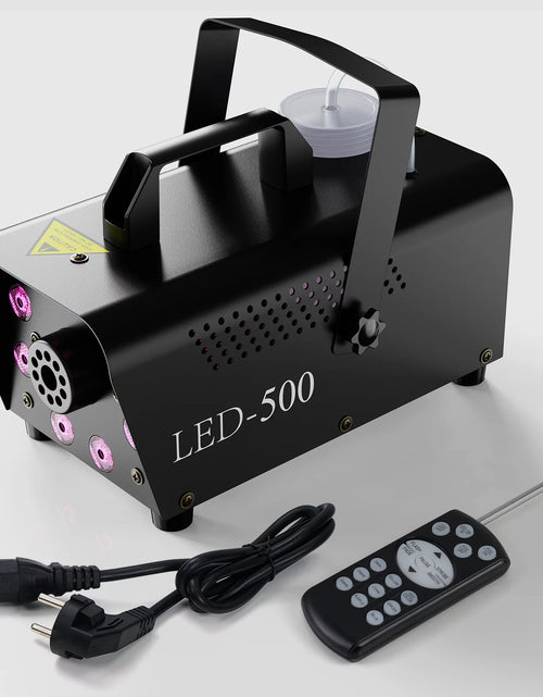Load image into Gallery viewer, Halloween Smoke Machine, Fog Machine Indoor- 3 Stage LED Lights with 13 Colors &amp; Strobe Effect, with Receiver and Wireless Remote Controls, 4.18 Pounds
