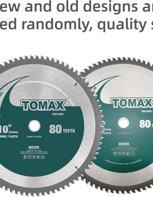 Load image into Gallery viewer, 10-Inch 80 Tooth TCG Aluminum and Non-Ferrous Metal Saw Blade with 5/8-Inch Arbor
