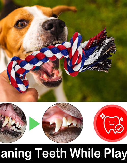 Load image into Gallery viewer, Tough Dog Rope Toys for Aggressive Chewers, 9 Pack Durable Dog Chew Toys for Medium Large Breeds, Puppy Teething Chew Toys, Tug of War Dog Toy, Heavy Duty Dental Cotton Rope Dog Toys
