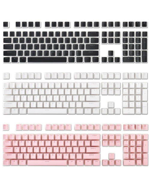 Load image into Gallery viewer, 129 Keys Pudding Keycaps OEM Profile PBT Double Shot Keycap for Mx Switch Mechanical Keyboard ISO Layout RGB Backlit Key Caps
