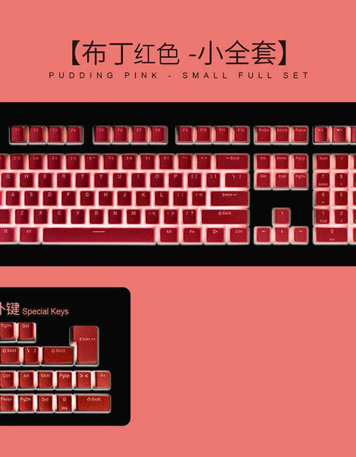 Load image into Gallery viewer, 129 Keys Pudding Keycaps OEM Profile PBT Double Shot Keycap for Mx Switch Mechanical Keyboard ISO Layout RGB Backlit Key Caps
