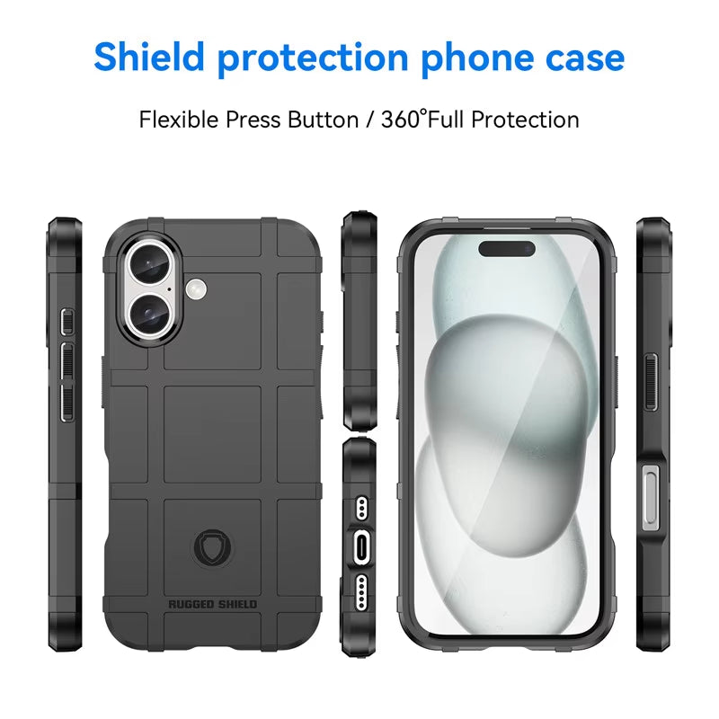 For  16 Case for Apple  16 plus 16 Pro Max Cover Shockproof Armor Rubber Protective Phone Back Cover for  16