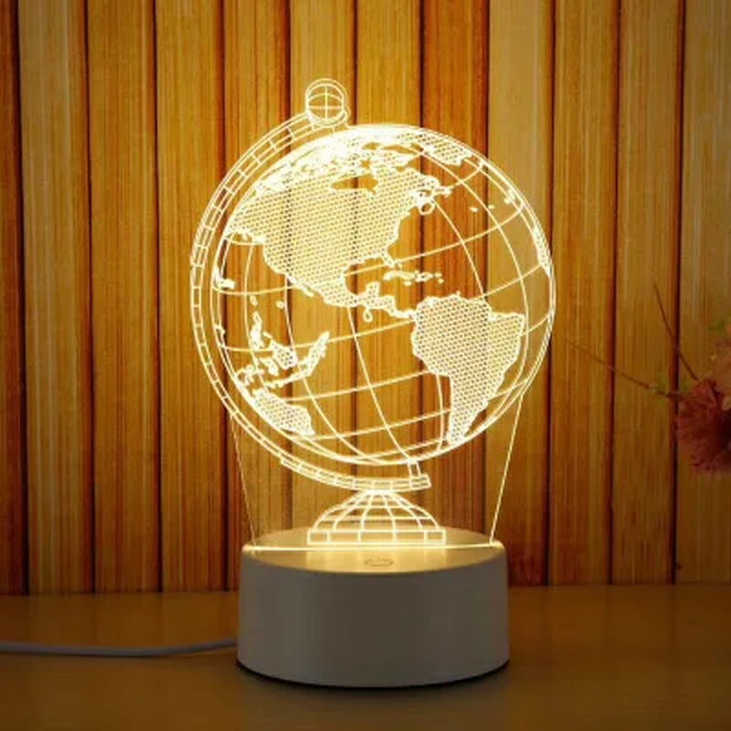 Cartoon 3D Novelty Light LED Lights Kids Baby Children Bedroom 3D Lamp LED Lights Soft Light Birthday Gifts Night Lamps