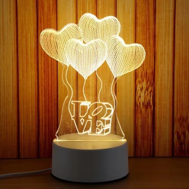 Cartoon 3D Novelty Light LED Lights Kids Baby Children Bedroom 3D Lamp LED Lights Soft Light Birthday Gifts Night Lamps