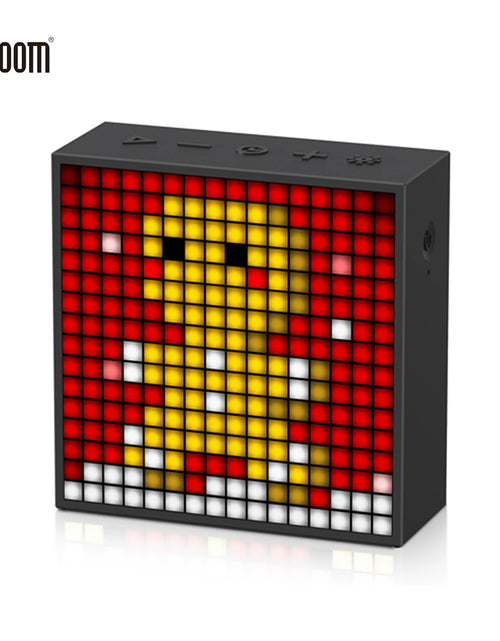 Load image into Gallery viewer, Timebox Evo Bluetooth Portable Speaker with Clock Alarm Programmable LED Display for Pixel Art Creation Unique Gift
