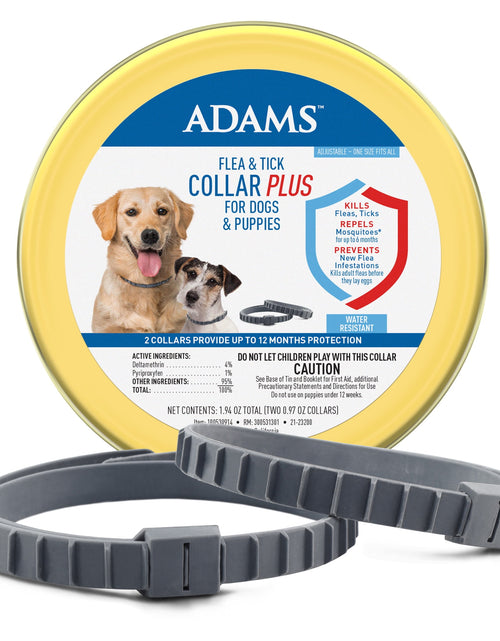 Load image into Gallery viewer, Flea &amp; Tick Collar plus for Dogs &amp; Puppies, 2 Collars, One Size
