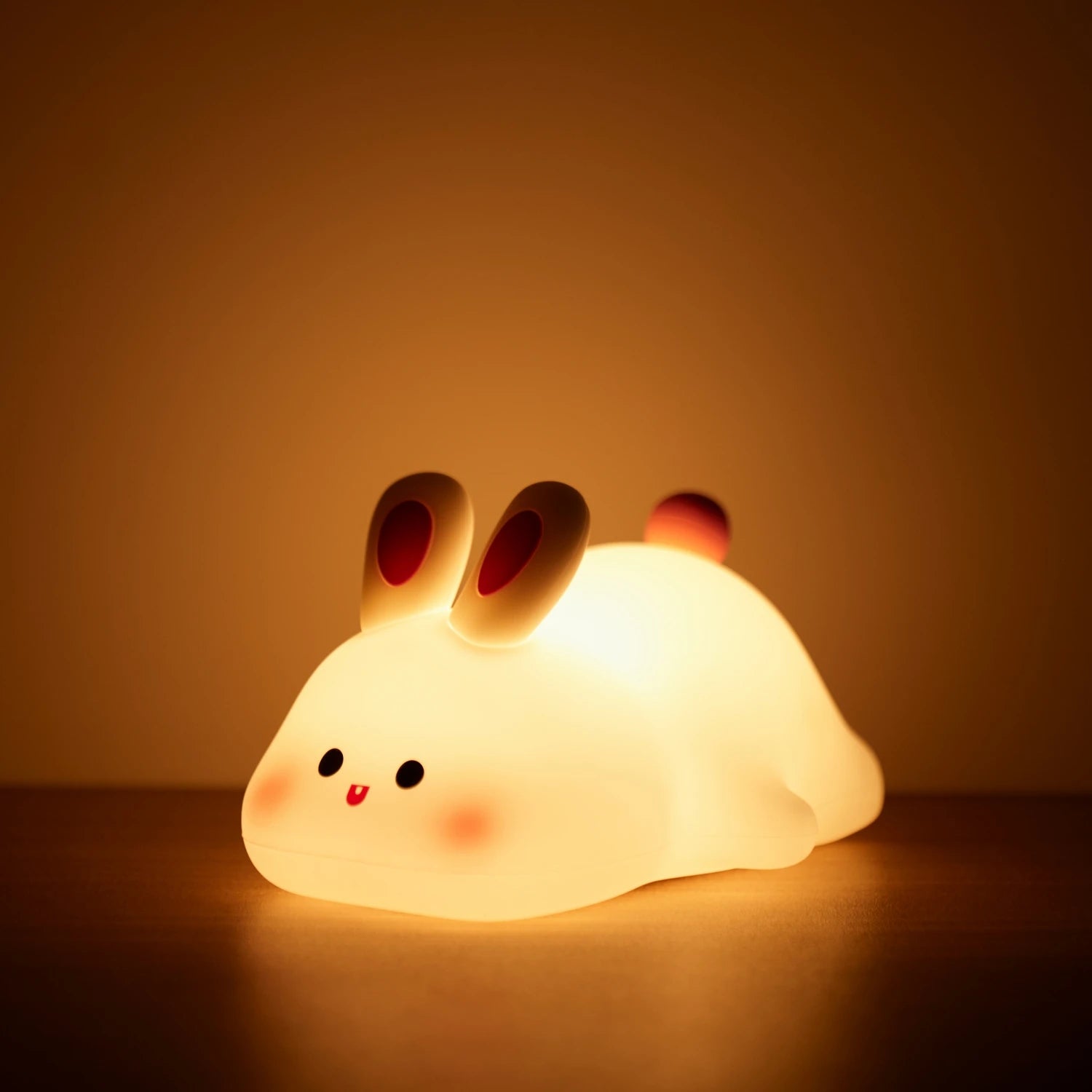 LED Night Lights Cute Sheep Panda Rabbit Silicone Lamp USB Rechargeable Timing Bedside Decor Kids Baby Nightlight Birthday Gift