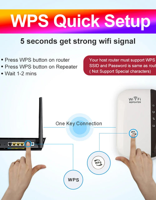 Load image into Gallery viewer, Wifi Signal Booster Wireless Wifi Repeater 300Mbps Range Extender 802.11N/B/G Network Wifi Router for Home Office Enterprise
